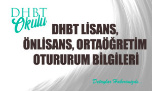 2022 KPSS-DHBT Lisans, Önlisans, Ortaöğretim Oturum Bilgileri