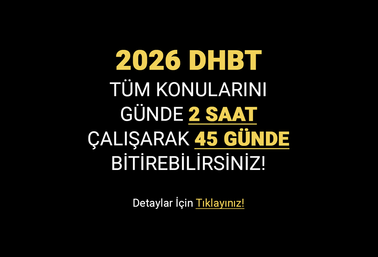 2026 DHBT'yi Günde 2 Saat çalışarak 45 Günde Bitir!